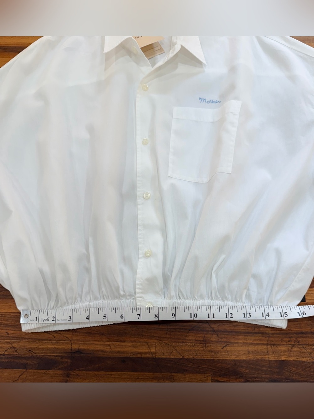 NWT - Mother The Scrunchie Frenchie Oxford Shirt - Small - Picture 10 of 15